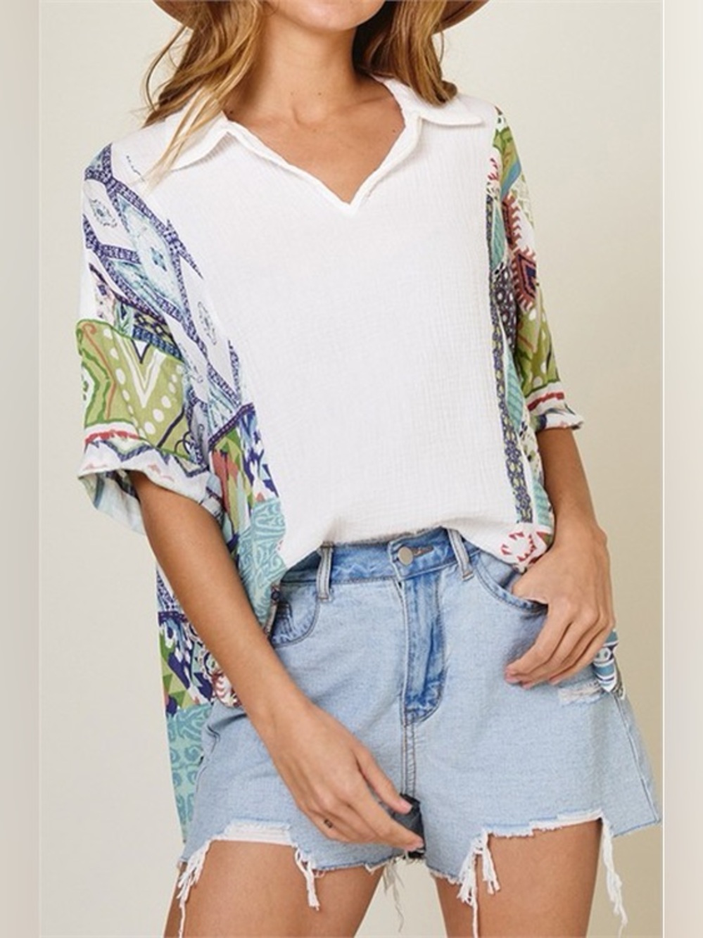 Boutique Boho Top - Ces Femme - Size Medium